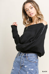 Black Zipper Dolman