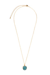 Aqua Druzy Necklace