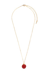 Red Druzy Necklace