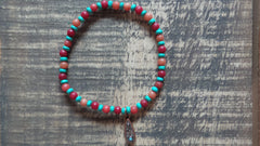 Bracelet- Orange Quartzite with Cactus Charm