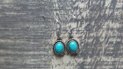 Earrings- Antique Silver and Turquoise