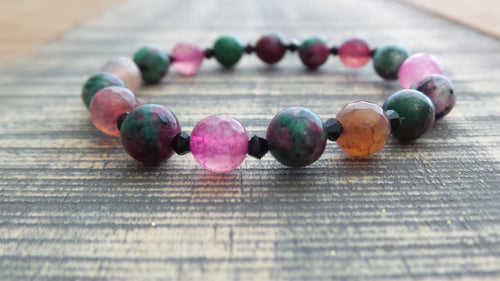 Bracelet- Morganite and Jade