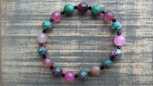 Bracelet- Morganite and Jade