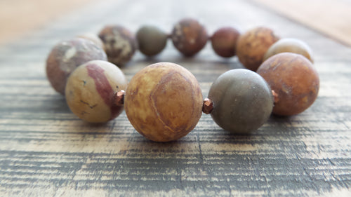 Bracelet- Picasso Jasper and Wood Agate