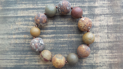 Bracelet- Picasso Jasper and Wood Agate