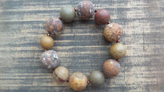 Bracelet- Picasso Jasper and Wood Agate