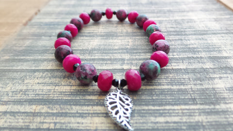 Bracelet- Wood with Freshwater Pearls and Teal Agate