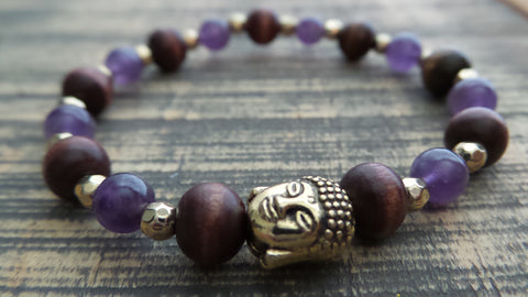 Bracelet- Mint Glass with Moon Charm