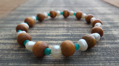 Bracelet- Turquoise and Freshwater Pearl