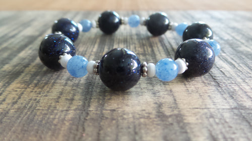 Bracelet- Sandstone and Blue Aventurine