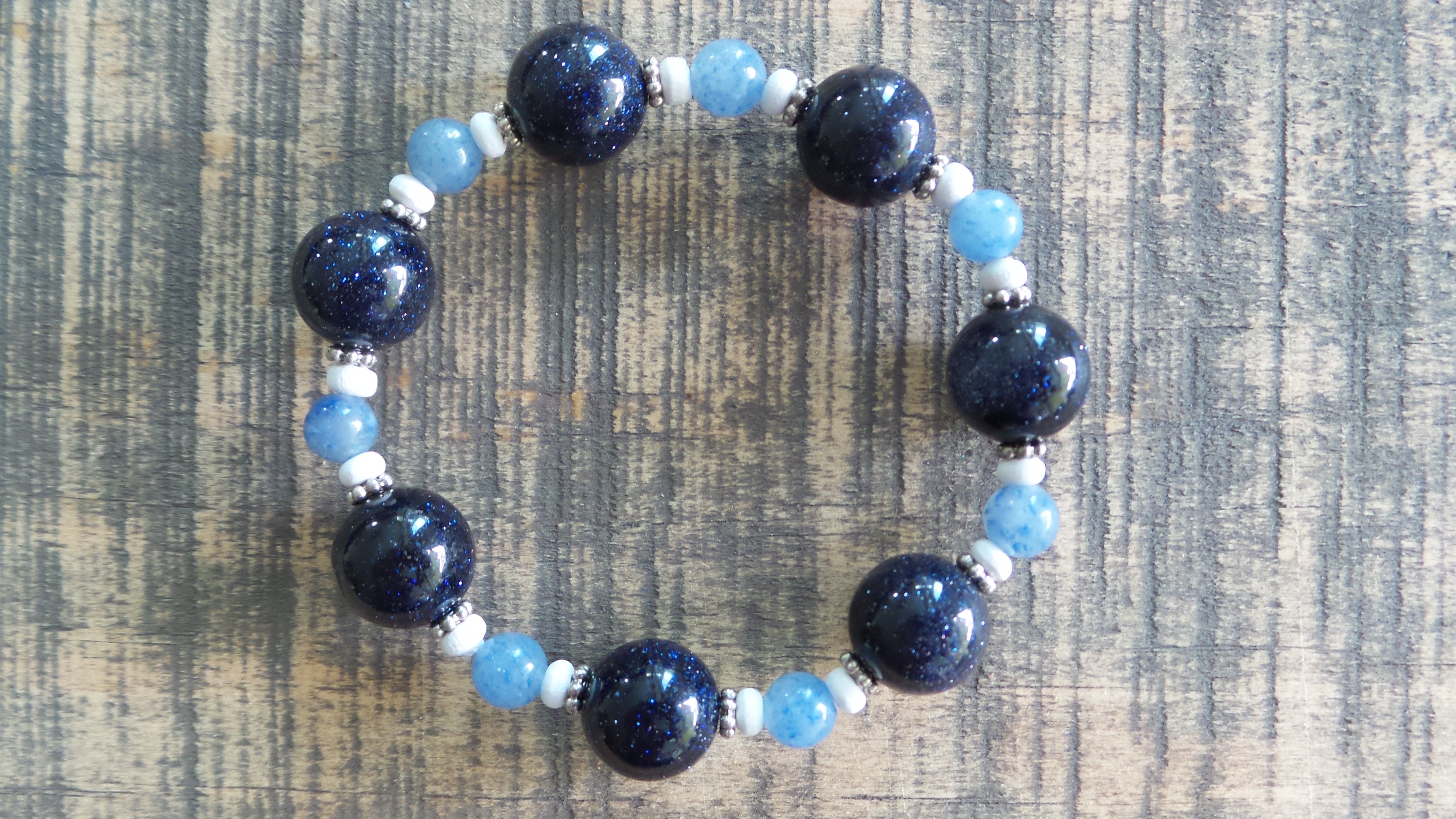 Bracelet- Sandstone and Blue Aventurine