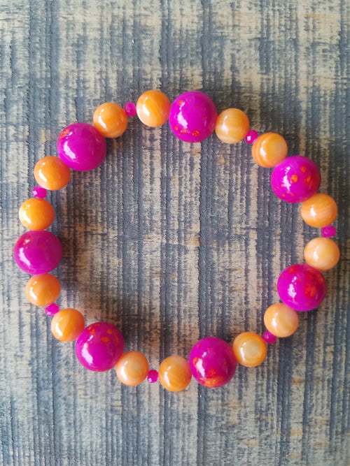 Bracelet- Sunset Pink and Orange