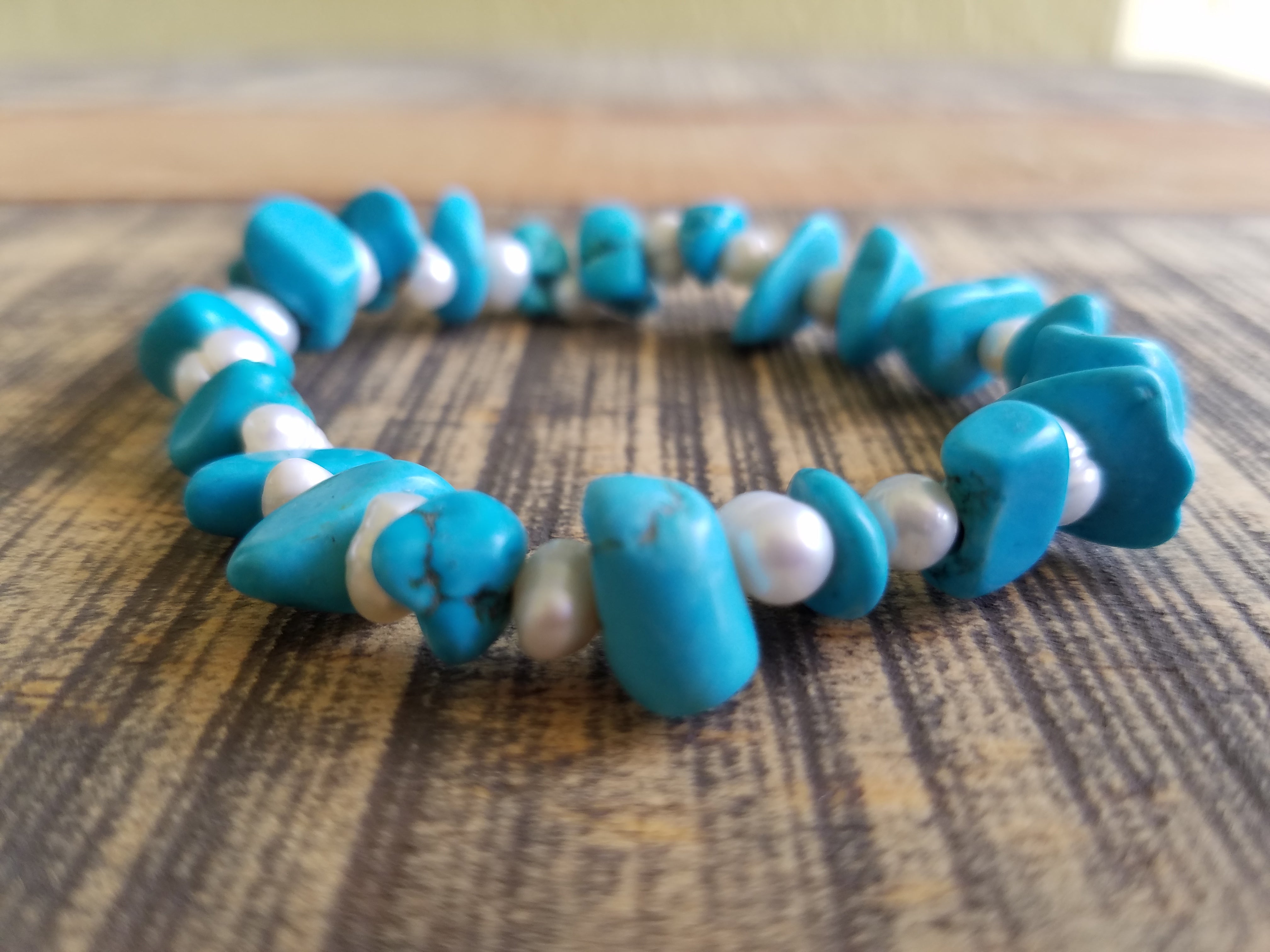 Bracelet- Turquoise and Freshwater Pearl