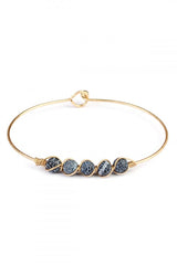 Weathered Blue Agate Bangle