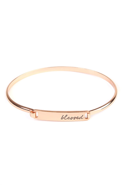 Rose Gold Blessed Bangle
