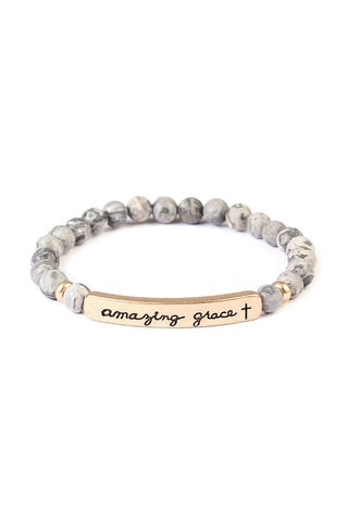 Bracelet- Mint Glass with Moon Charm