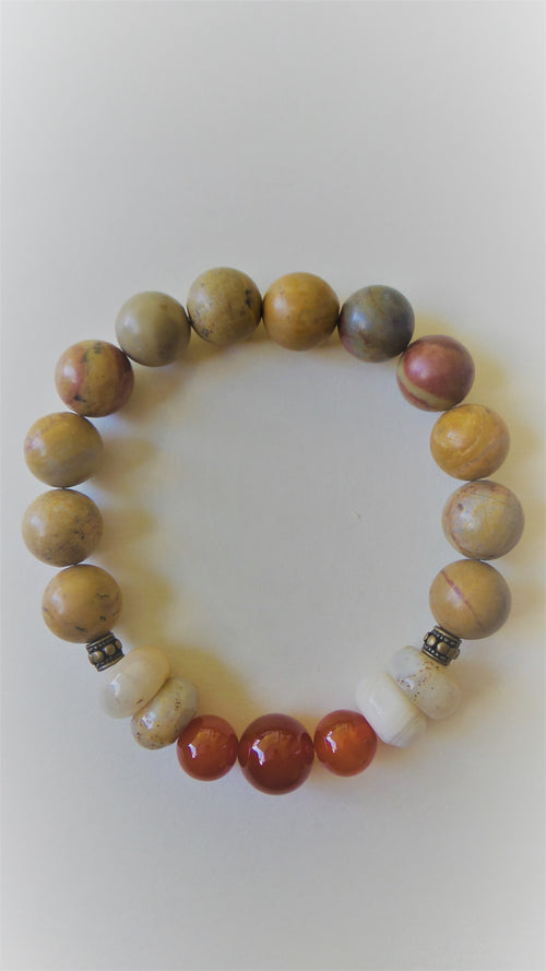 Bracelet- Chinese Jasper and Agate