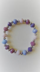 Bracelet-Amethyst Glass Mix