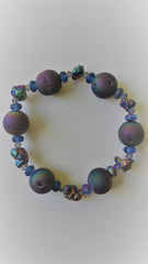 Bracelet- Amethyst Iris Crystalloid Agate