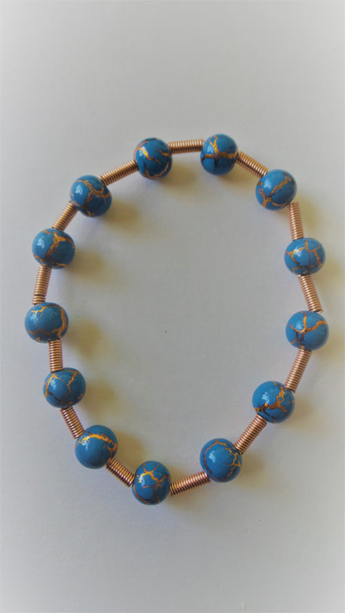 Bracelet- Blue Copper Vein