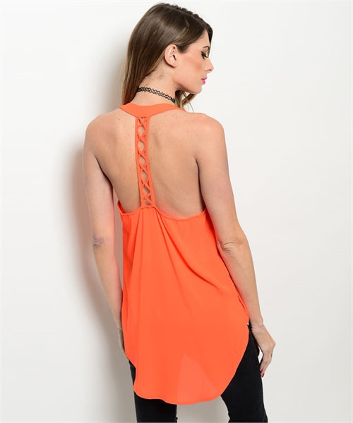 Bright Orange Racerback Tank