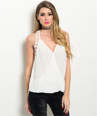 White Racerback Tank