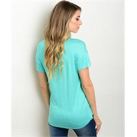 Mint Heart Top