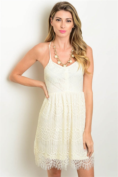 Cream Lace Dress