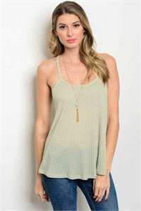 Sage Ribbed Tank