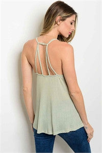 Sage Ribbed Tank