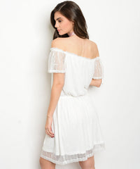 White Lace Off Shoulder Dress