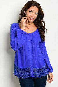 Royal Lace Detail Top