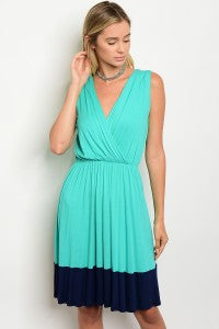 Jade Navy Color Block Dress