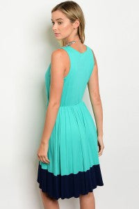 Jade Navy Color Block Dress