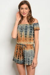 Rust Tie Dye Romper