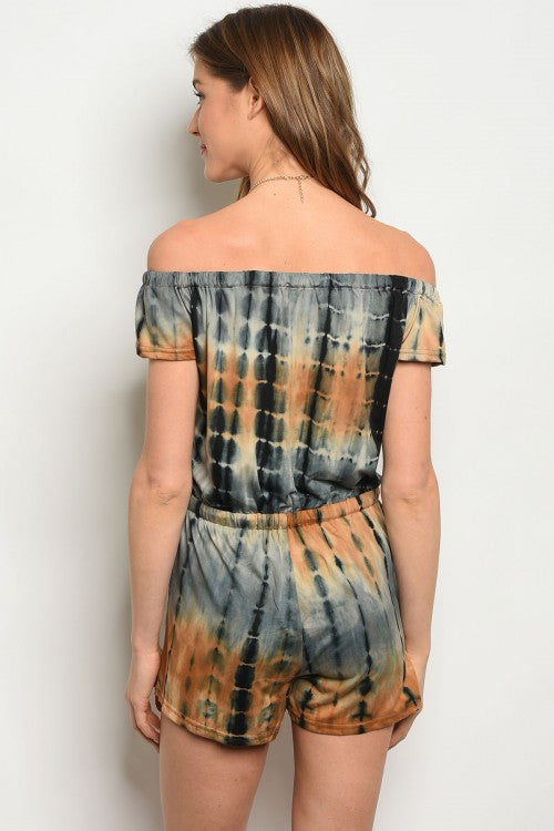 Rust Tie Dye Romper