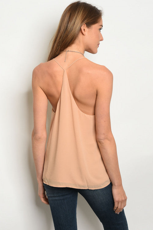 Blush Embroidery Beaded Tank
