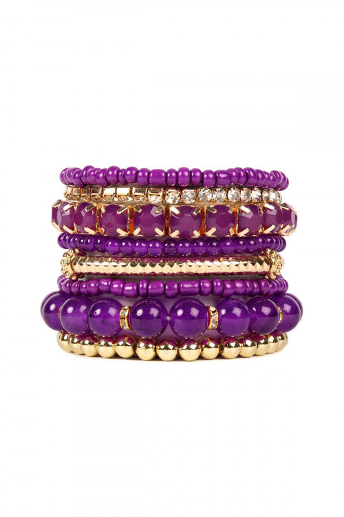 Purple Stacking Bracelets