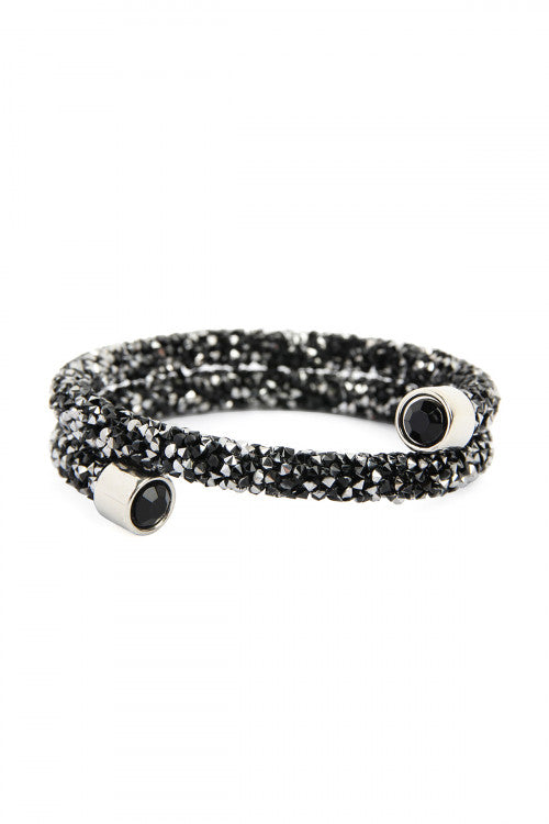 Black Shimmer Wrap Bracelet