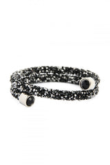 Black Shimmer Wrap Bracelet