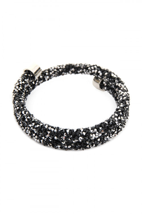 Black Shimmer Wrap Bracelet