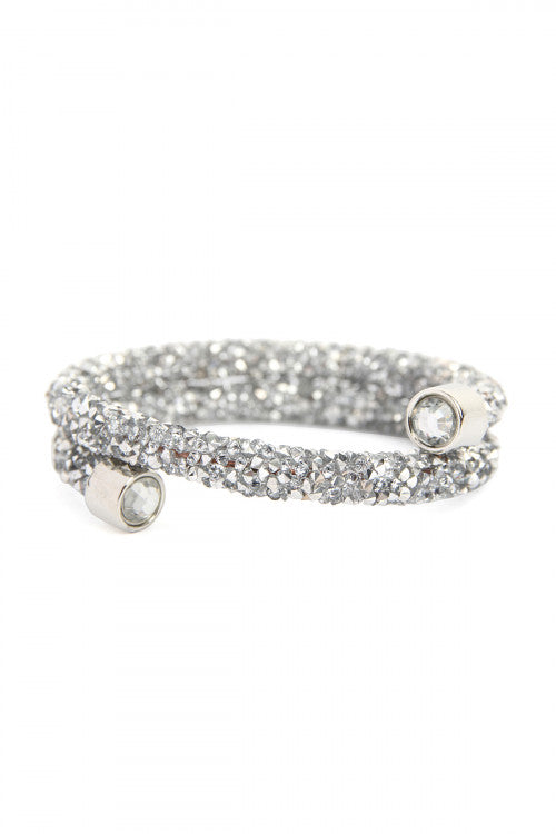 Silver Shimmer Wrap Bracelet