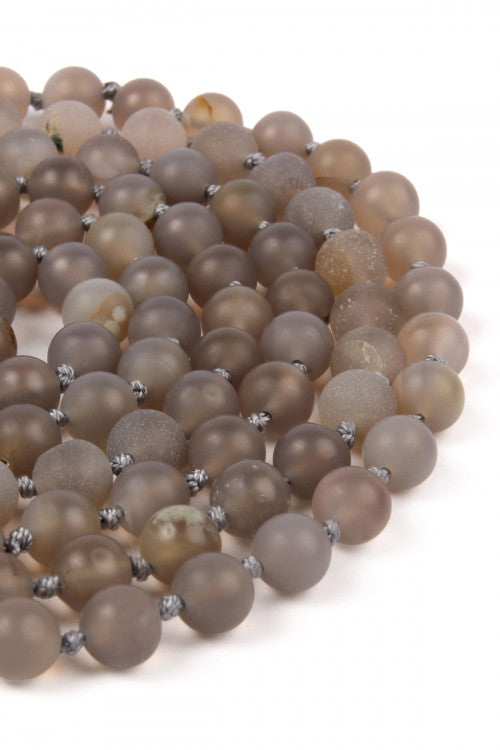 Grey Agate Flapper Necklace