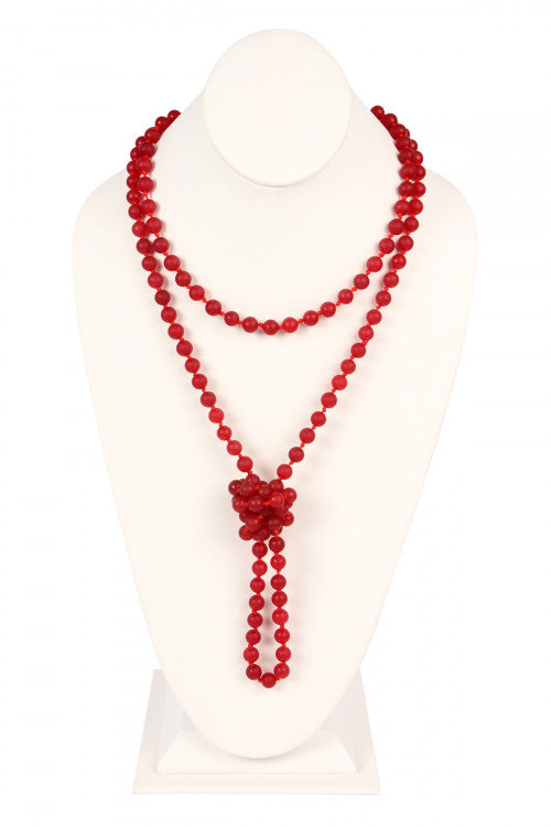 Red Agate Flapper Necklace