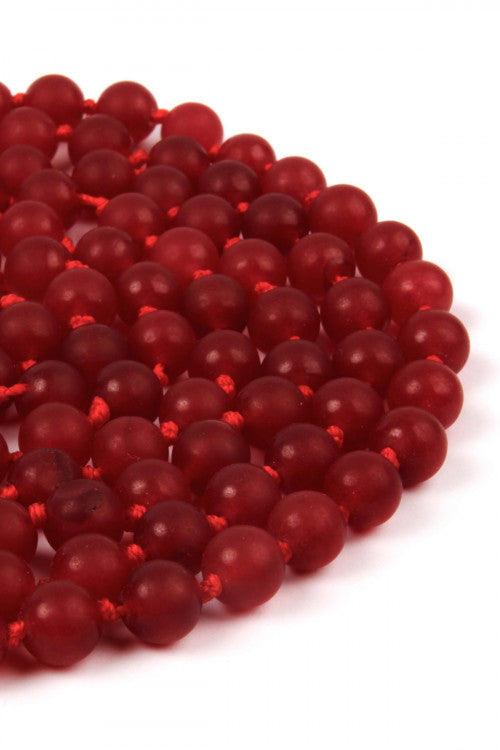 Red Agate Flapper Necklace