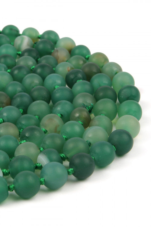 Green Agate Flapper Necklace
