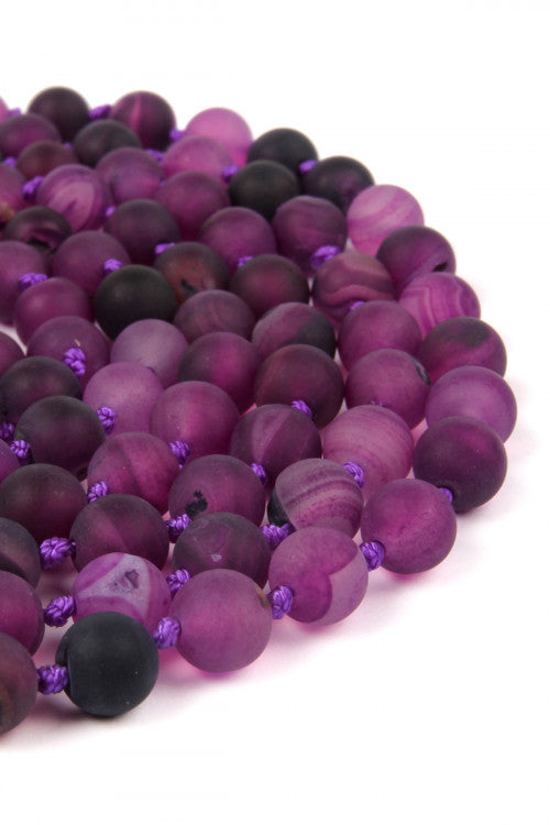 Purple Agate Flapper Necklace