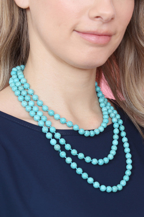 Turquoise Flapper Necklace