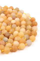 Matte Yellow Jade Flapper Necklace