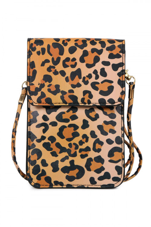 Leopard Crossbody Cellphone Bag
